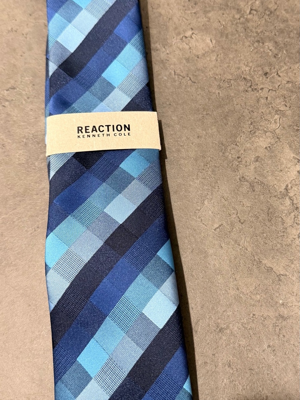 Kenneth Cole Reaction Blue Plaid Men's Tie